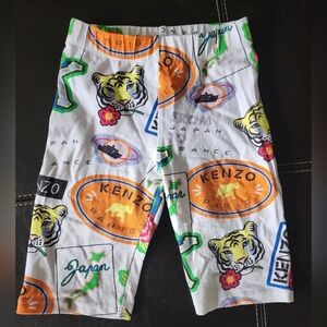 Kenzo Girl Multicolor Graphic Shorts, size 8 kids
